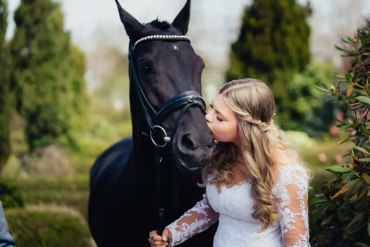 Konfirmation med sort hest, billede 4 af 28